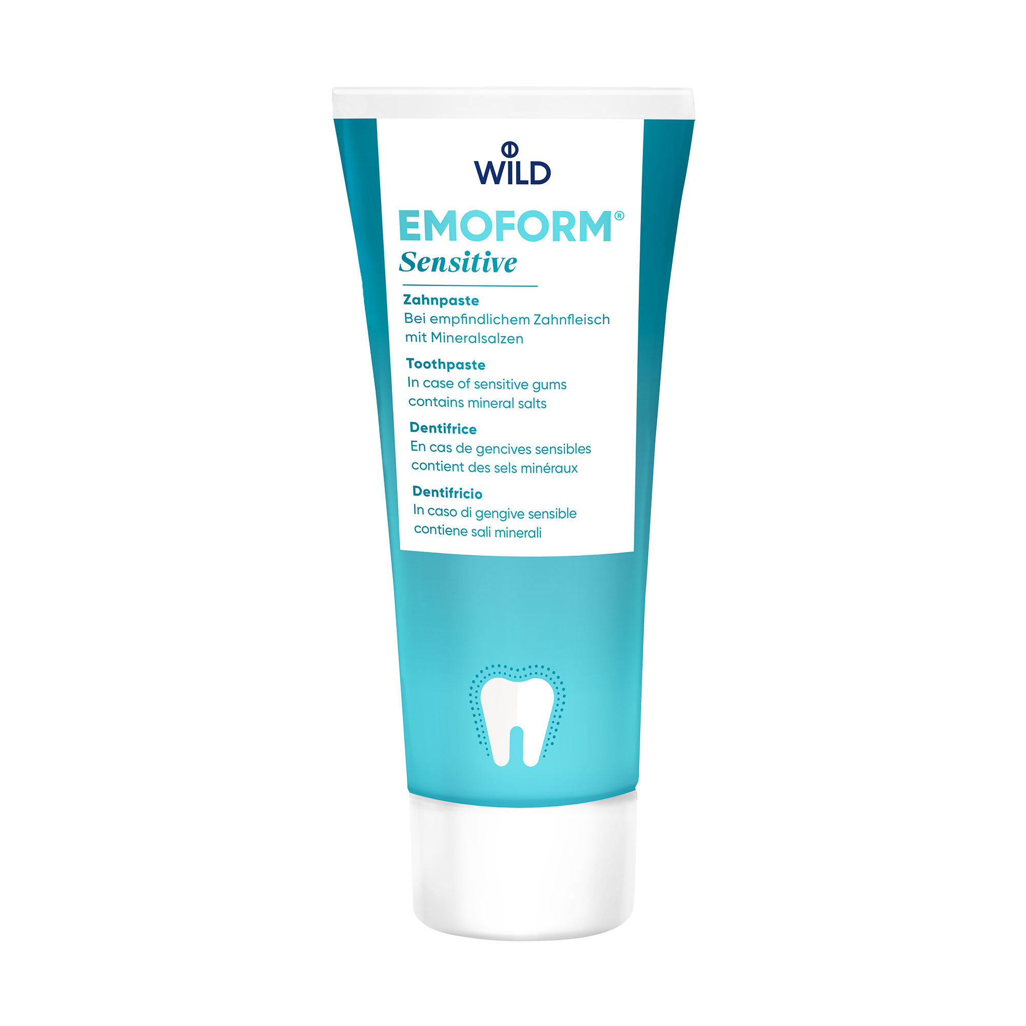 Зубна паста Dr. Wild Emoform Sensitive для чутливих зубів, з мінеральними солями та фторидом, 75 мл
